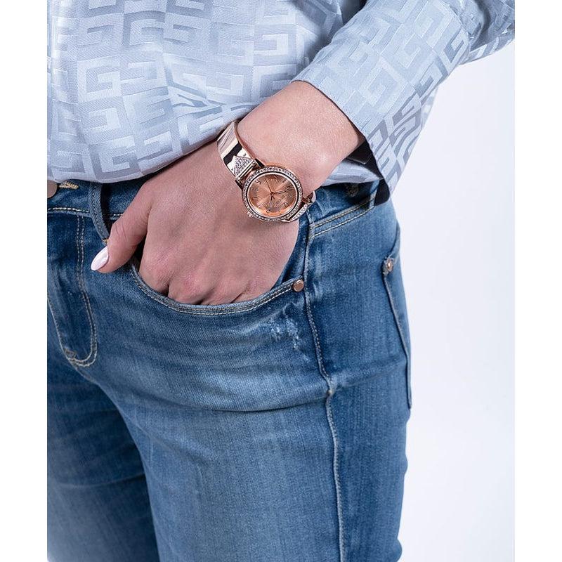 Guess Tri Luxe Ladies Rose Gold Tone Ladies Watch GW0474L3