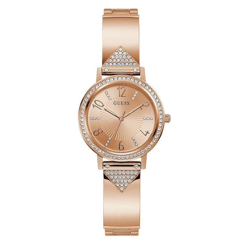 Guess Tri Luxe Ladies Rose Gold Tone Ladies Watch GW0474L3