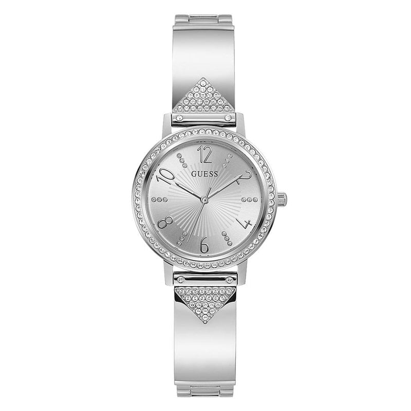 Guess Tri Luxe Silver Tone Analog Ladies Watch GW0474L1