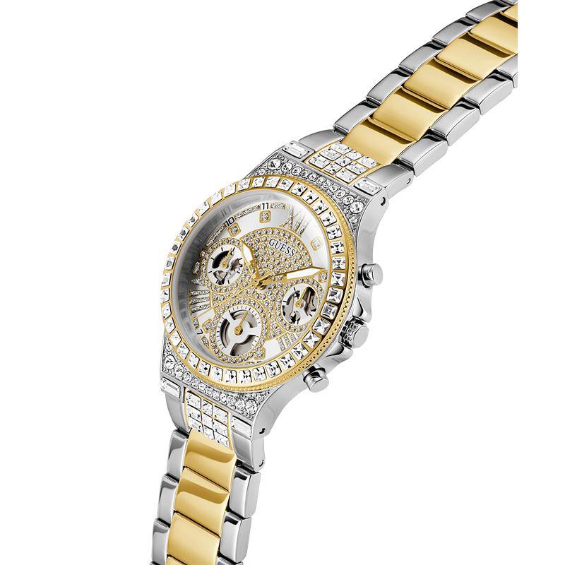 Guess Two-Tone Multifunction Crystal-Accented Stainless-Steel Watch