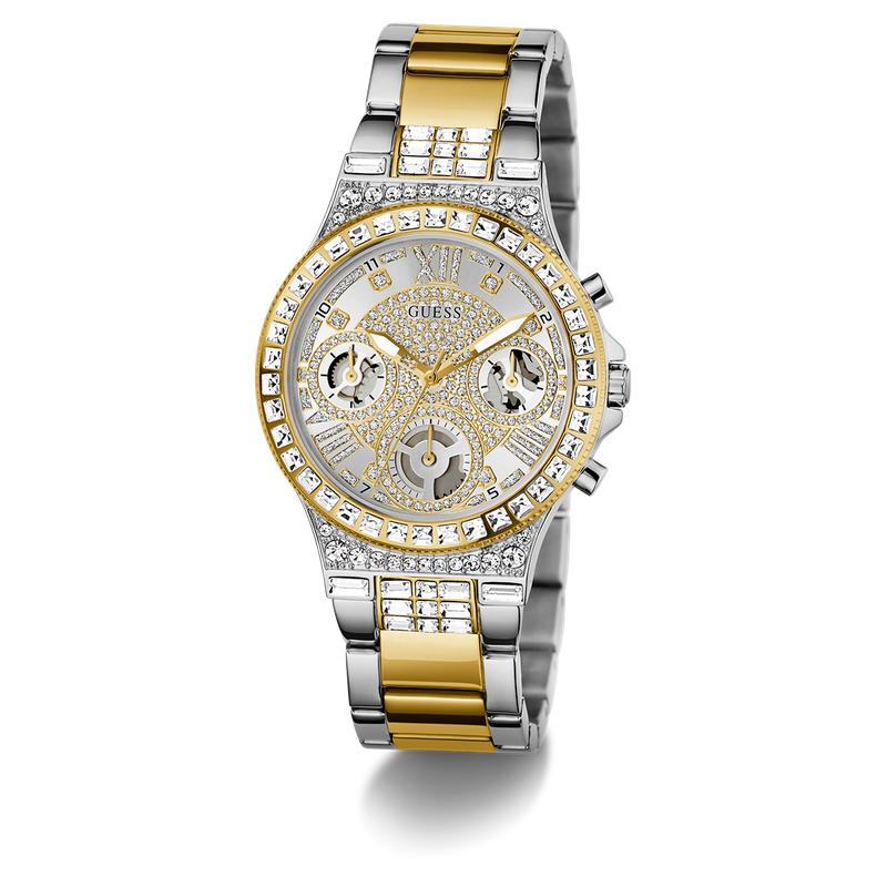 Guess Two-Tone Multifunction Crystal-Accented Stainless-Steel Watch