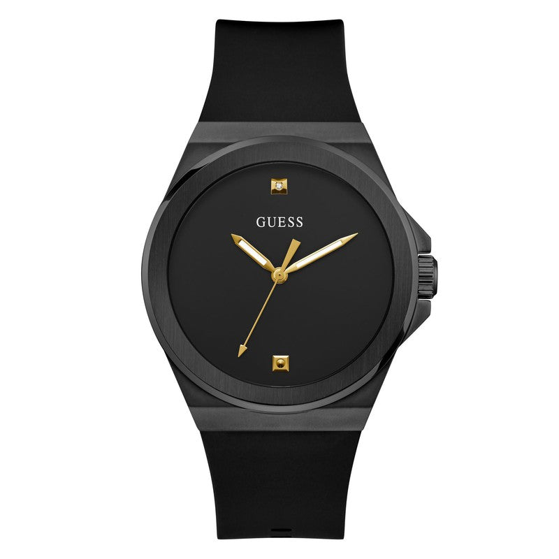 Guess Vinyl Black Dial Analogue Watch