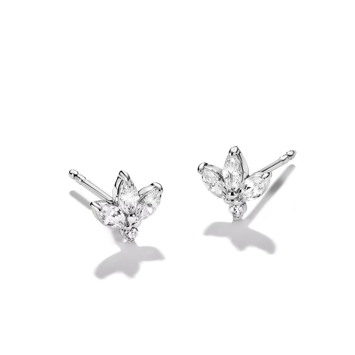 THOMAS SABO Flower Teardrop Zirconia Stud Earrings