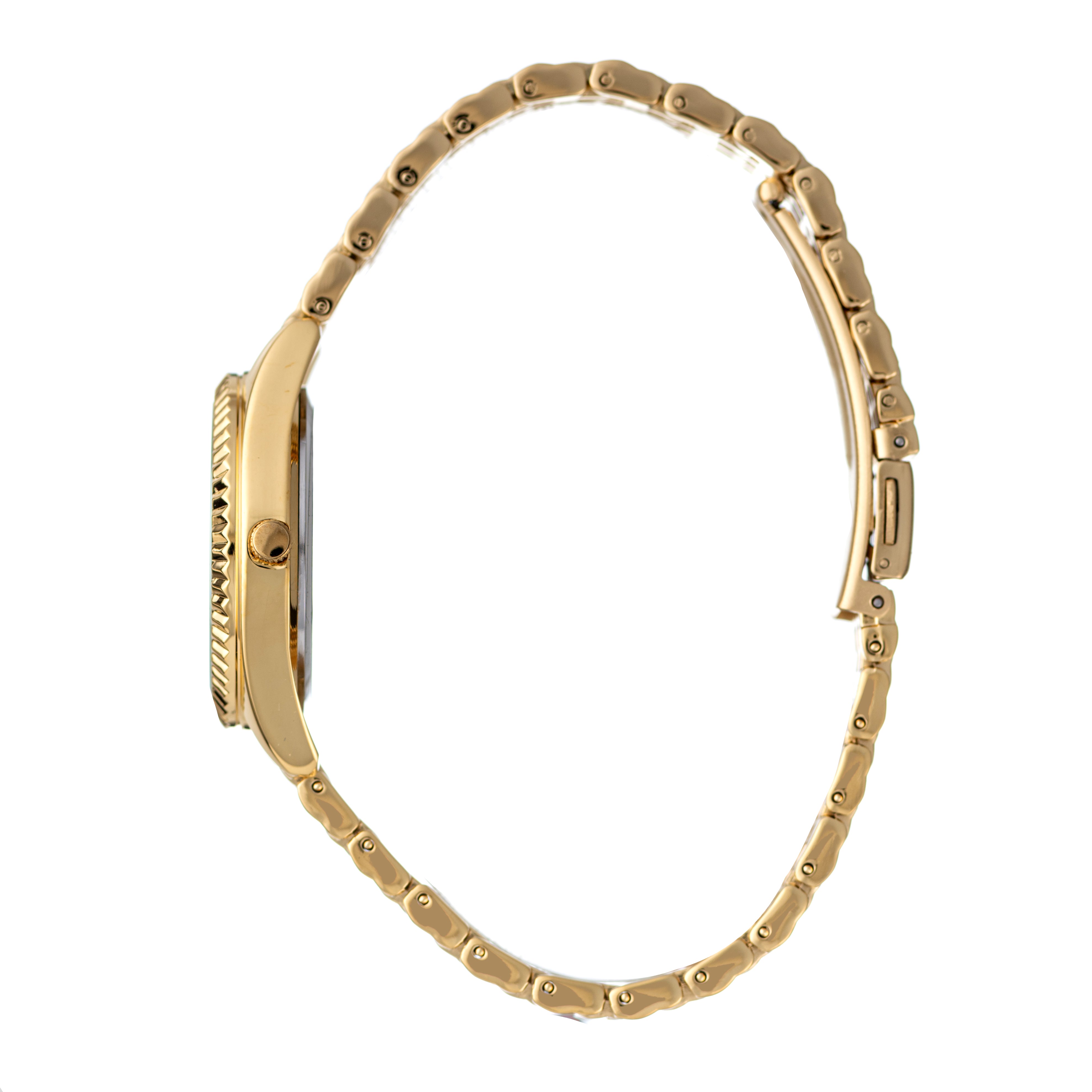 Hallmark Ladies Gold Bracelet Champagne Dial Watch