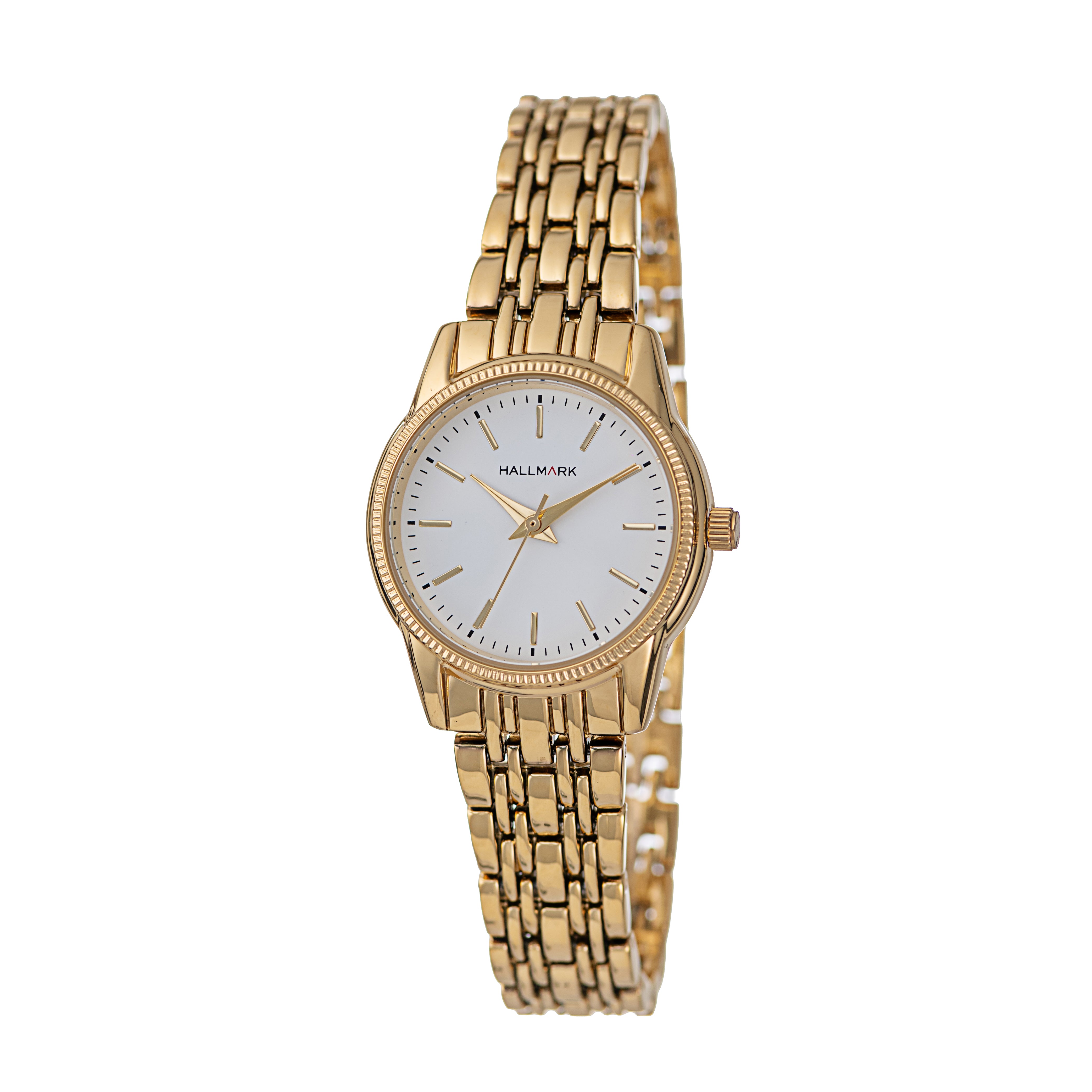 Hallmark Ladies Gold-Tone Bracelet Watch