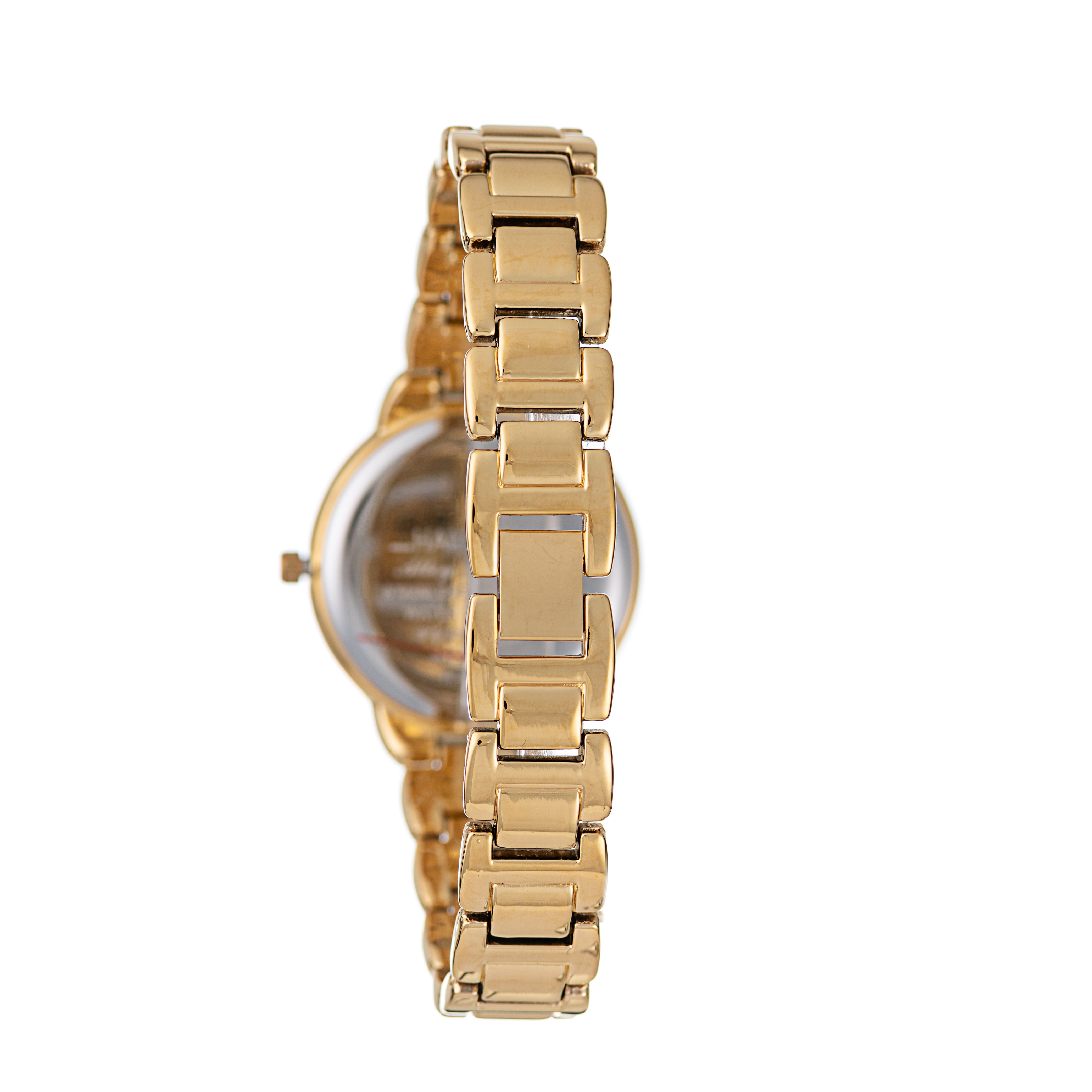 Hallmark Ladies Gold-Tone Crystal Bracelet Watch