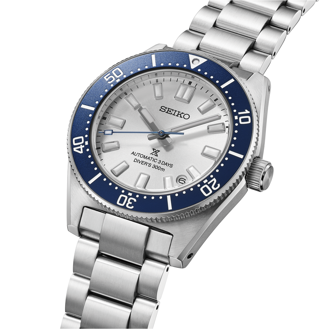 Seiko Prospex HBC005J1 Men's Limited Edition Automatic Diver Watch Silver-White Blue