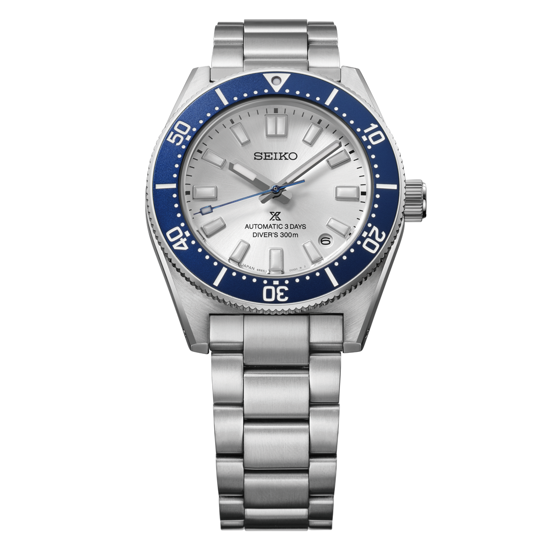 Seiko Prospex HBC005J1 Men's Limited Edition Automatic Diver Watch Silver-White Blue