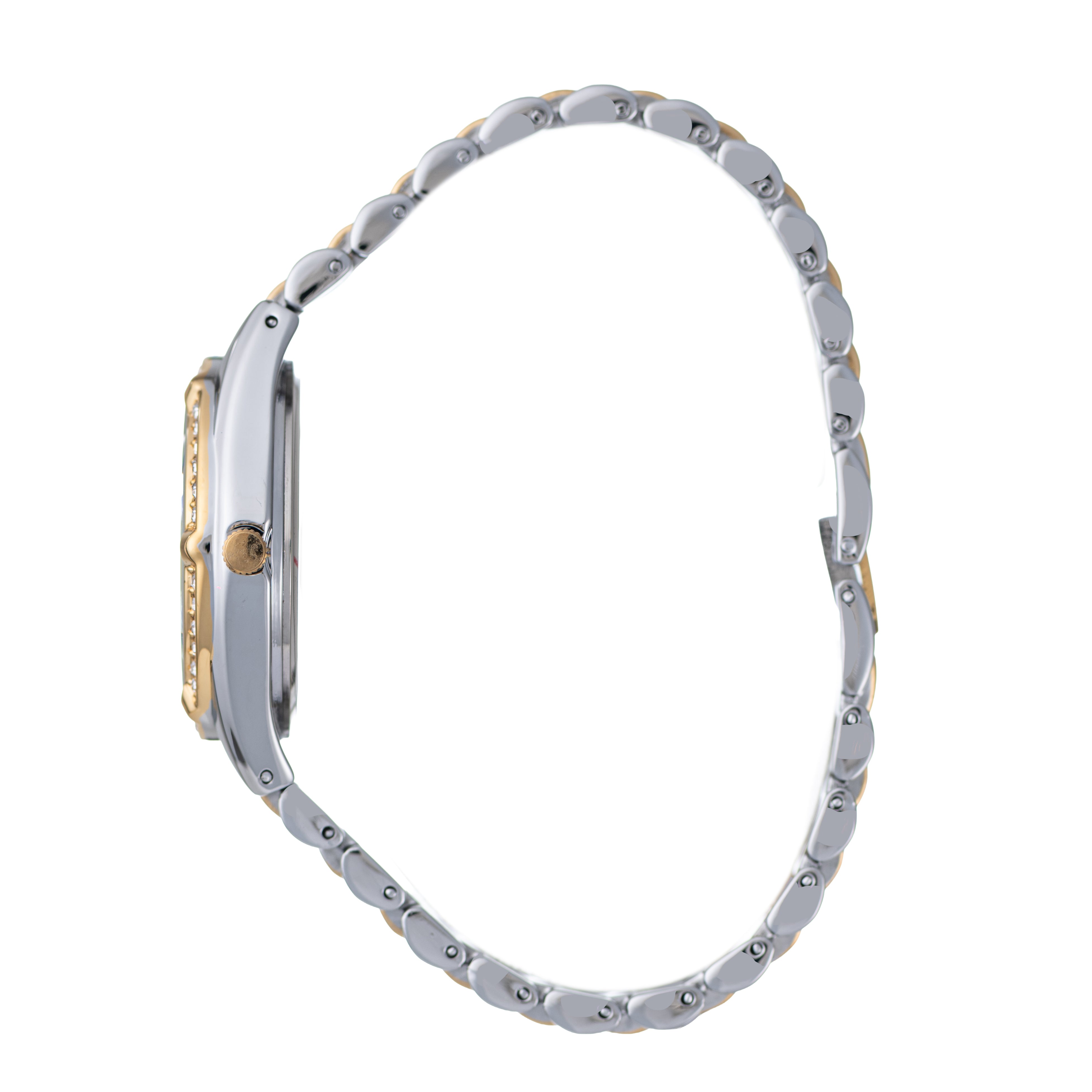 Hallmark Ladies Two-Tone Crystal Bracelet Watch