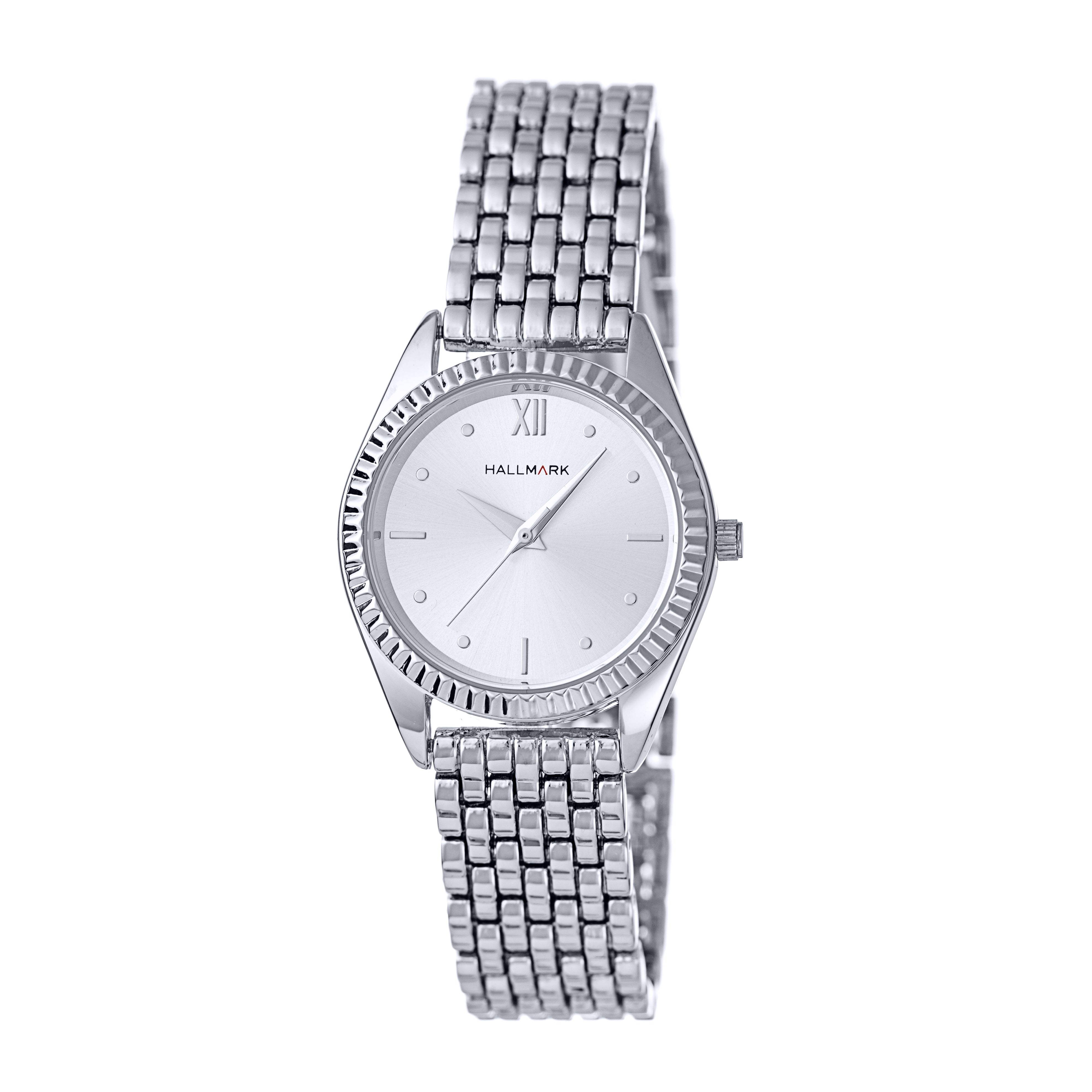 Hallmark Silver Ladies Silver Dial Watch