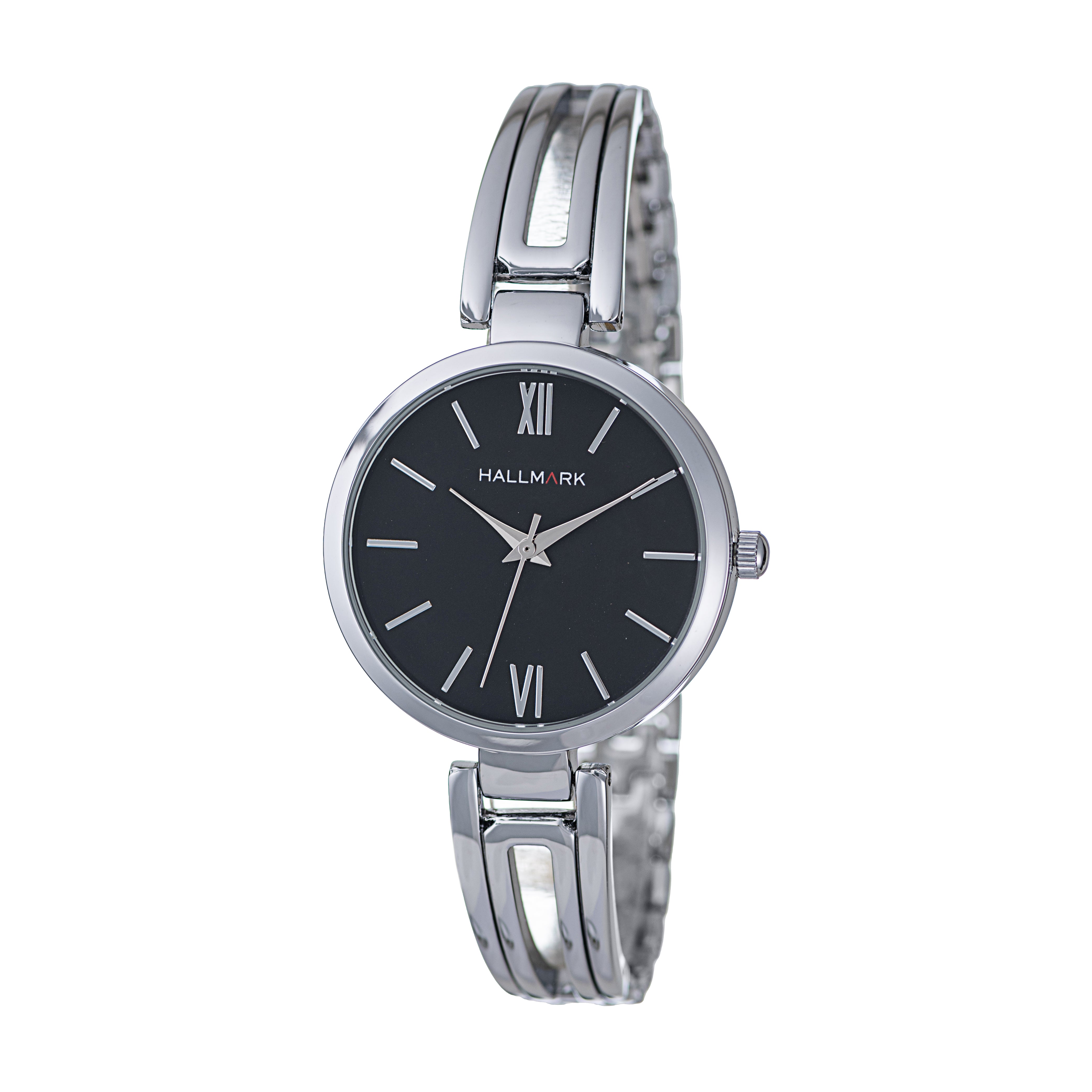 Hallmark Ladies Silver-Tone Bangle Bracelet Watch