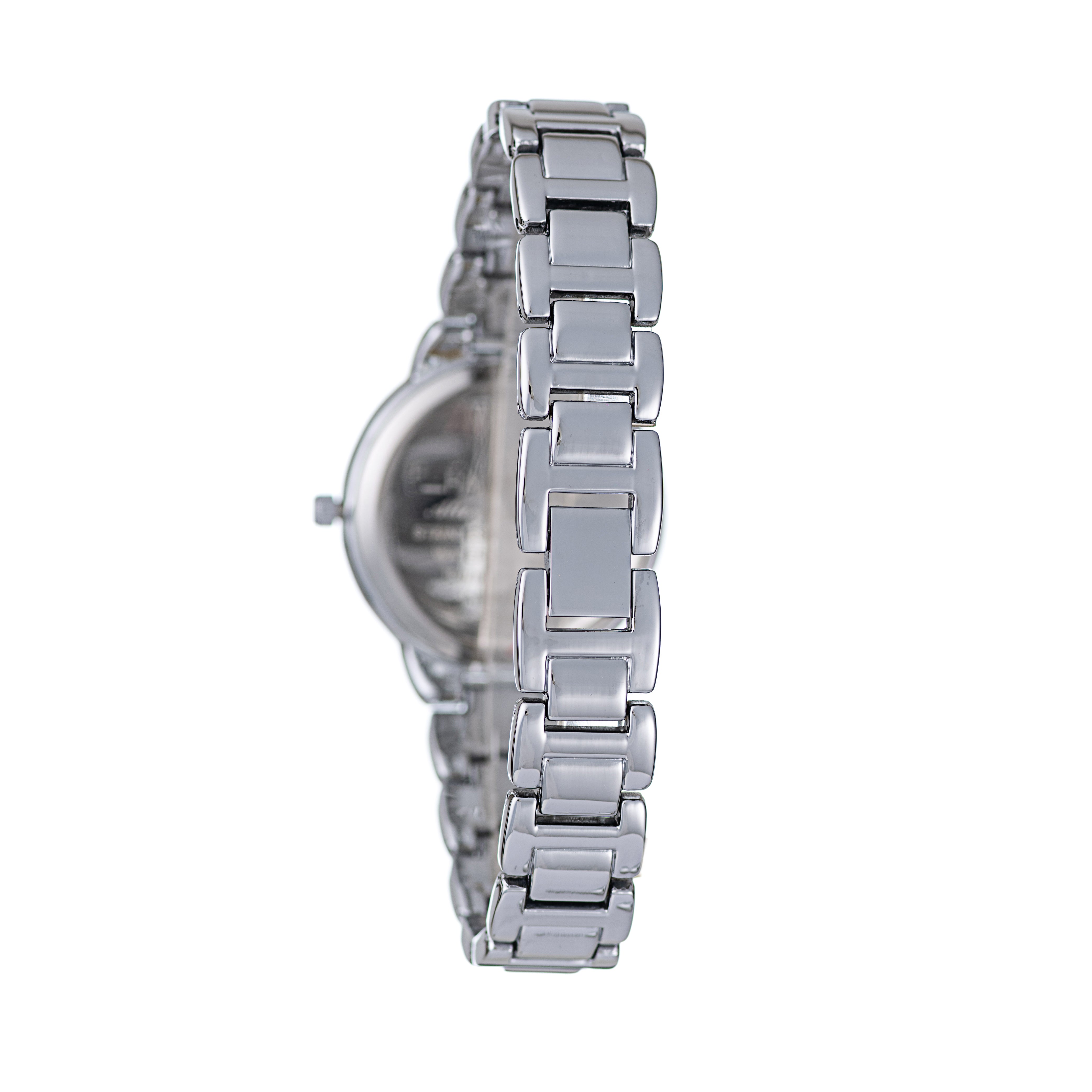 Hallmark Ladies Silver-Tone Crystal Bracelet Watch