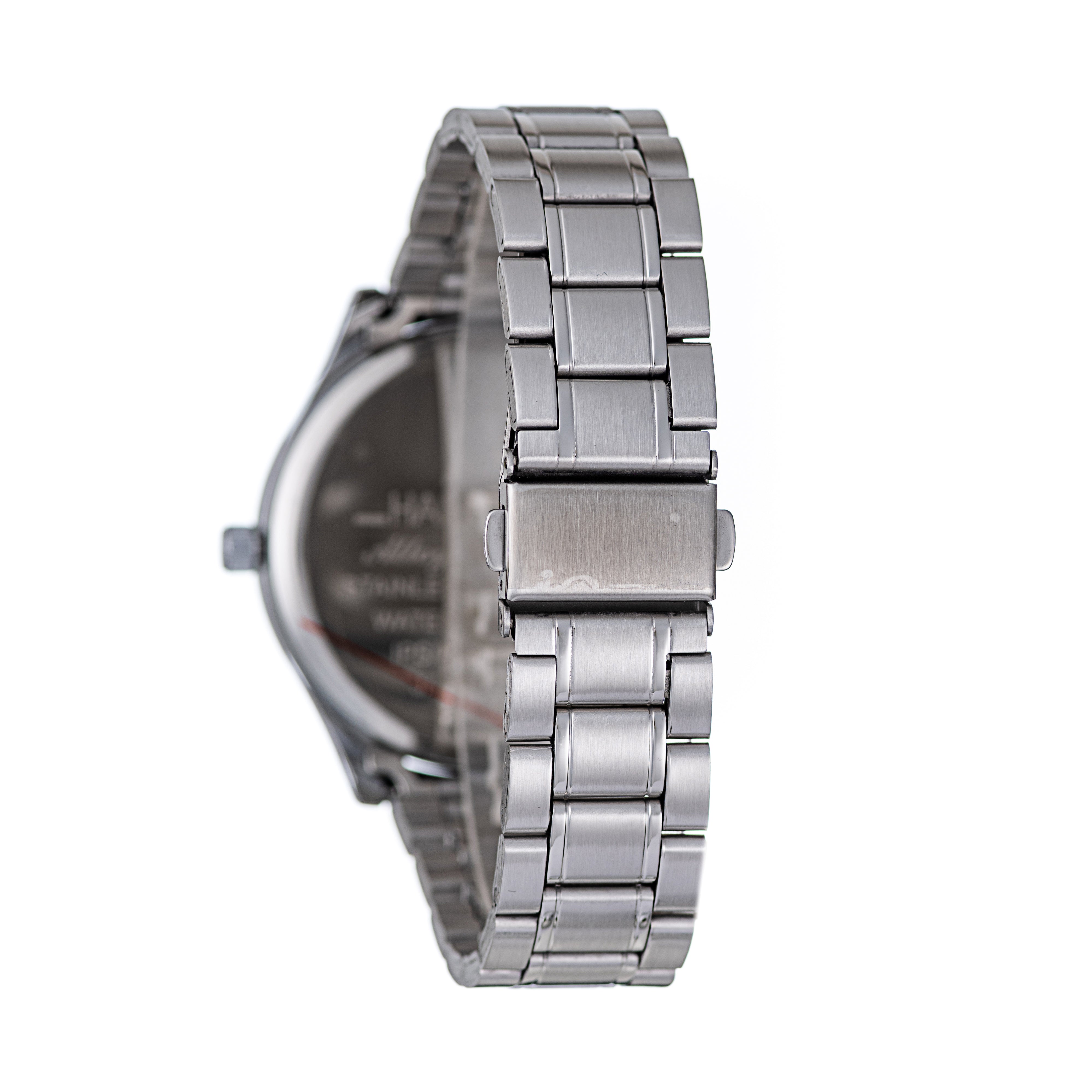 Hallmark Men’s Silver-Tone Watch with Black Dial