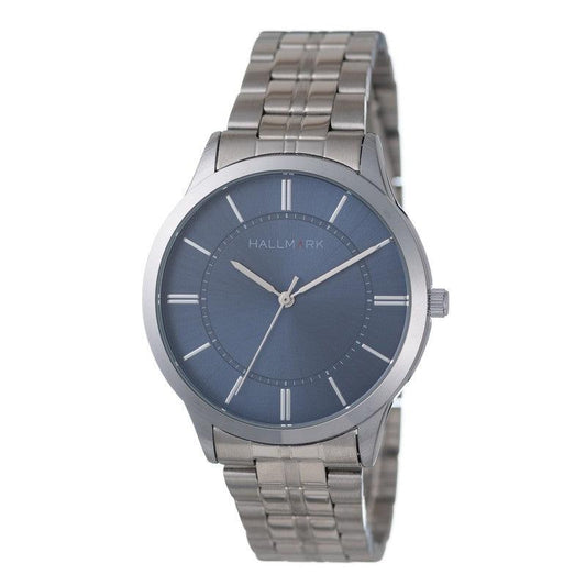 Hallmark Gents Silver Blue Dial