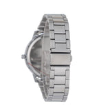 Hallmark Gents Silver Bracelet Black Dial Watch