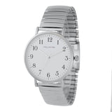 Hallmark Gents Silver Bracelet White Dial Watch