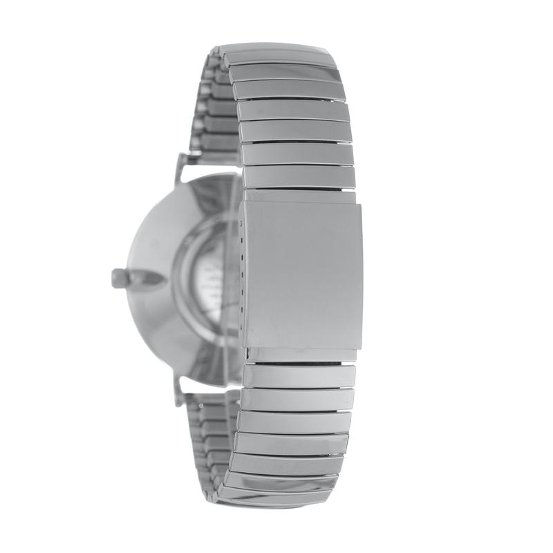 Hallmark Gents Silver Bracelet White Dial Watch