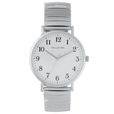 Hallmark Gents Silver Bracelet White Dial Watch