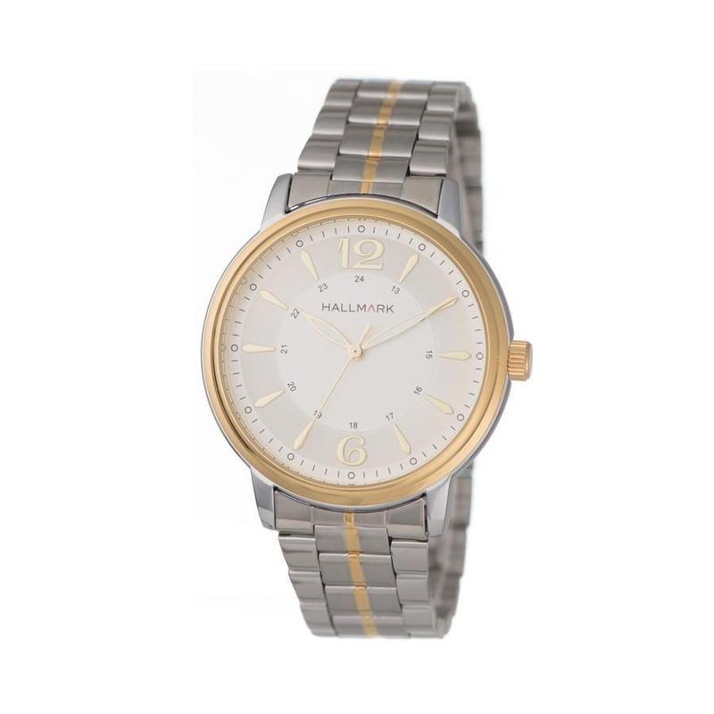 Hallmark Gts 2 Tone Bracelet Silver Dial