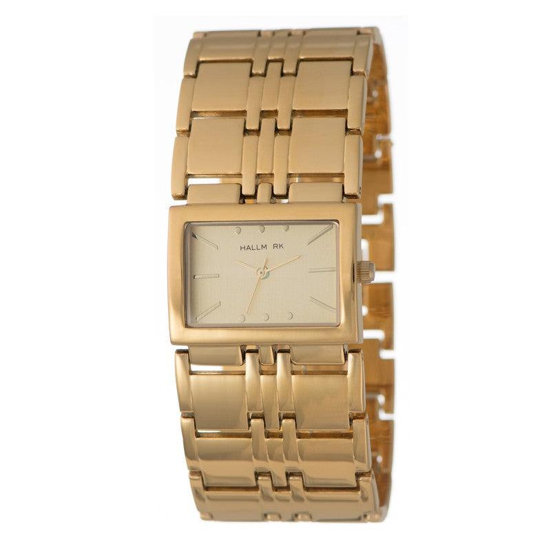 Hallmark Ladies Gold Bangle Champagne Dial Watch