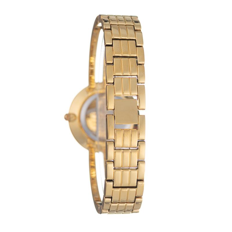 Hallmark Ladies Gold Bangle White Dial Watch