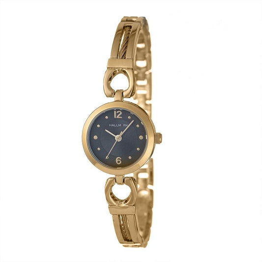 Hallmark Ladies Gold Black Dial