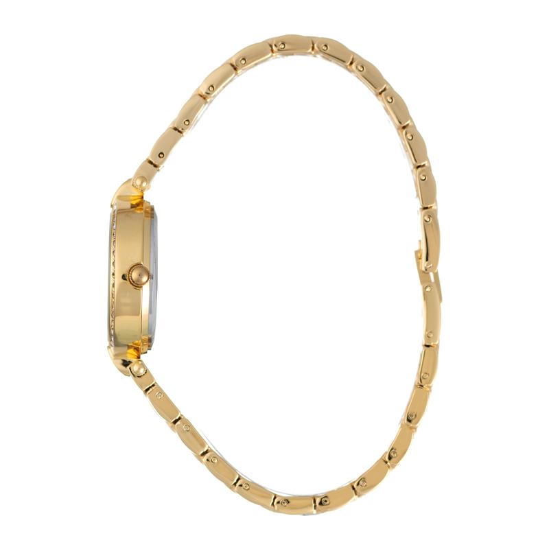 Hallmark Ladies Gold Bracelet Champagne Dial Watch