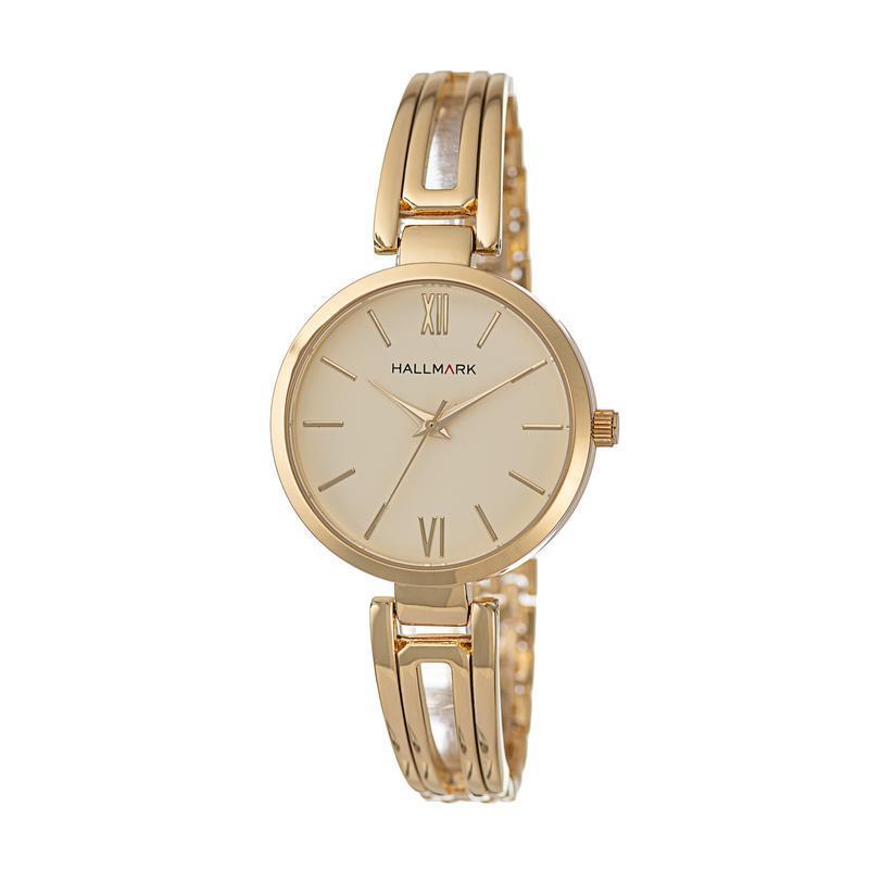 Hallmark Ladies Gold-Tone Bangle Bracelet Watch