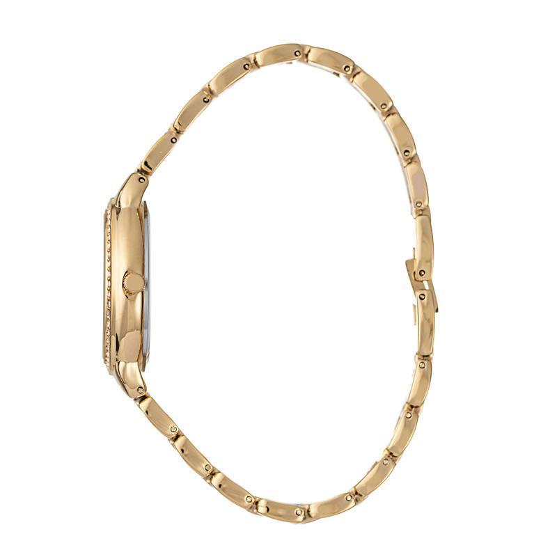 Hallmark Ladies Gold-Tone Crystal Bracelet Watch