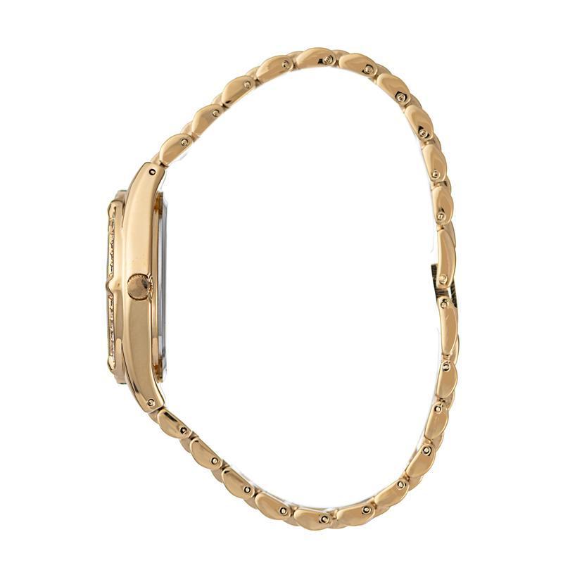 Hallmark Ladies Gold-Tone Crystal Bracelet Watch