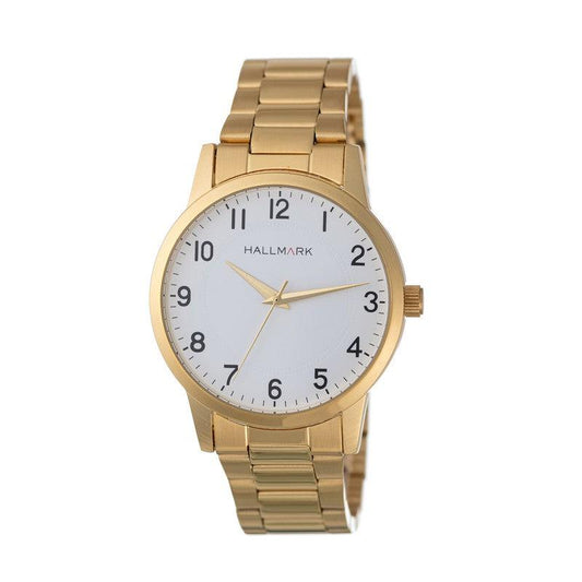 Hallmark Ladies Gold White Dial