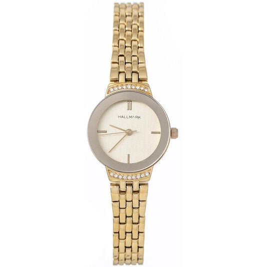 Hallmark Ladies Gold White Dial