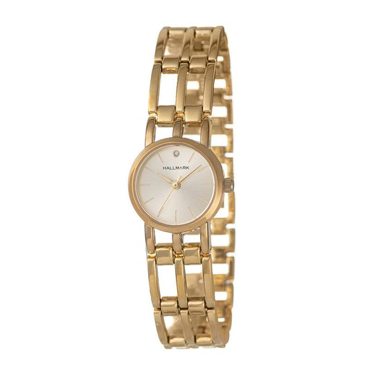 Hallmark Ladies Gold White Dial