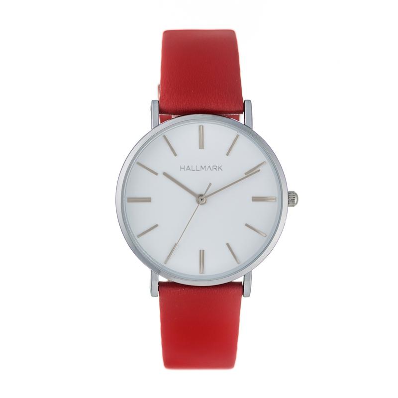 Hallmark Ladies Red Leather Strap