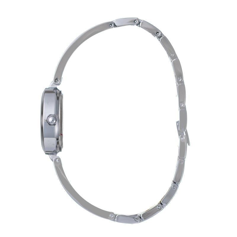 Hallmark Ladies’ Silver-Tone Bangle Watch with Black Dial
