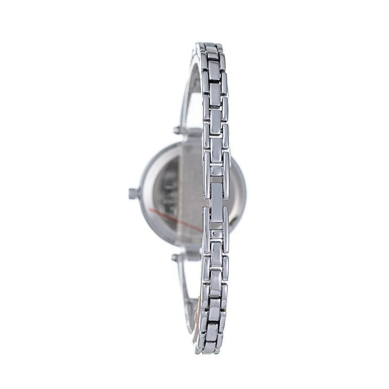 Hallmark Ladies Silver-Tone Crystal Bezel Bracelet Watch