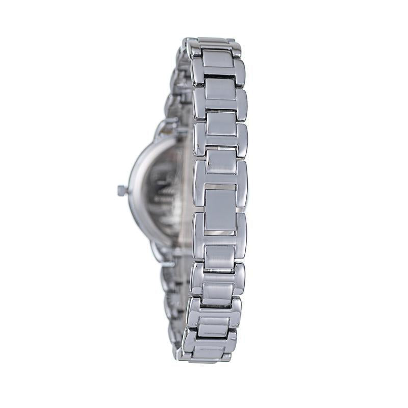 Hallmark Ladies Silver-Tone Crystal Bracelet Watch