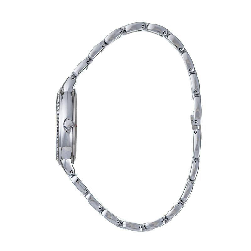 Hallmark Ladies Silver-Tone Crystal Bracelet Watch