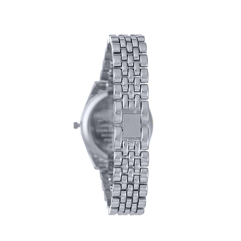 Hallmark Ladies’ Silver-Tone Crystal-Set Watch with Silver Dial