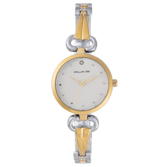 Hallmark Ladies Two Tone Bracelet White Dial Watch