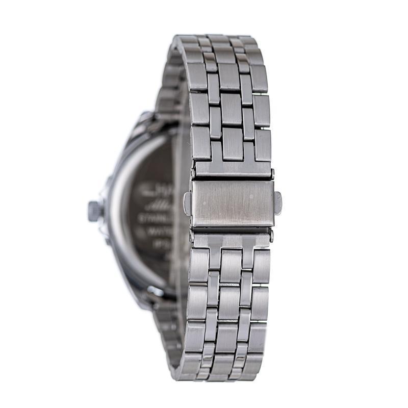 Hallmark Men’s Silver-Tone Sports Watch with Blue Dial and Black Bezel