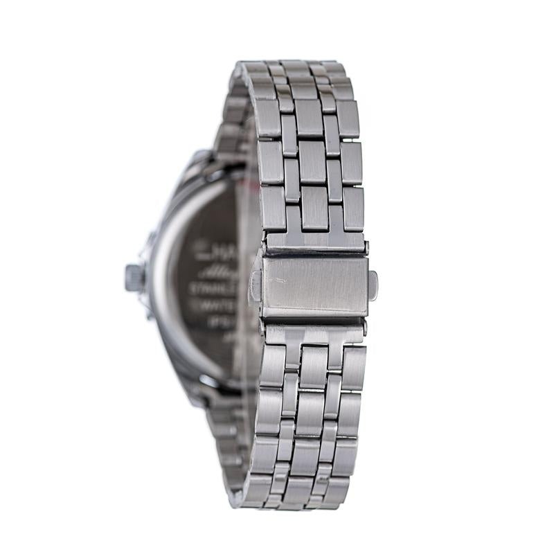 Hallmark Men’s Silver-Tone Sports Watch with Silver Dial and Black Bezel