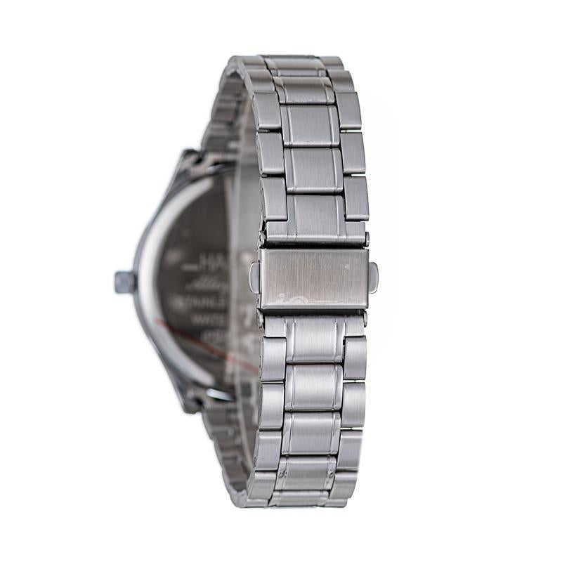 Hallmark Men’s Silver-Tone Watch with Black Dial