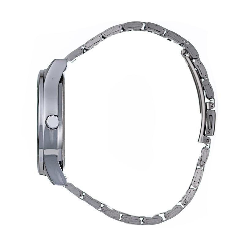 Hallmark Men’s Silver-Tone Watch with Black Dial