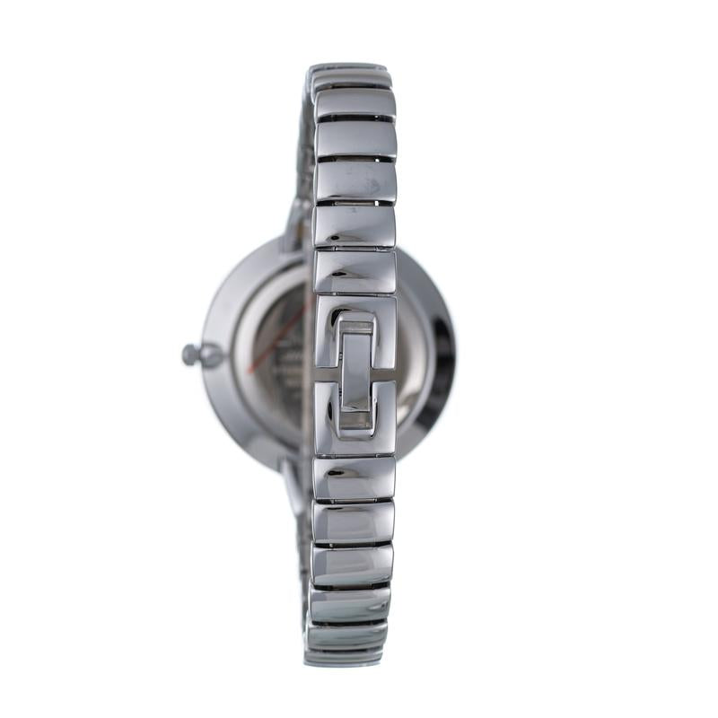 Hallmark Silver Ladies Black Dial Watch