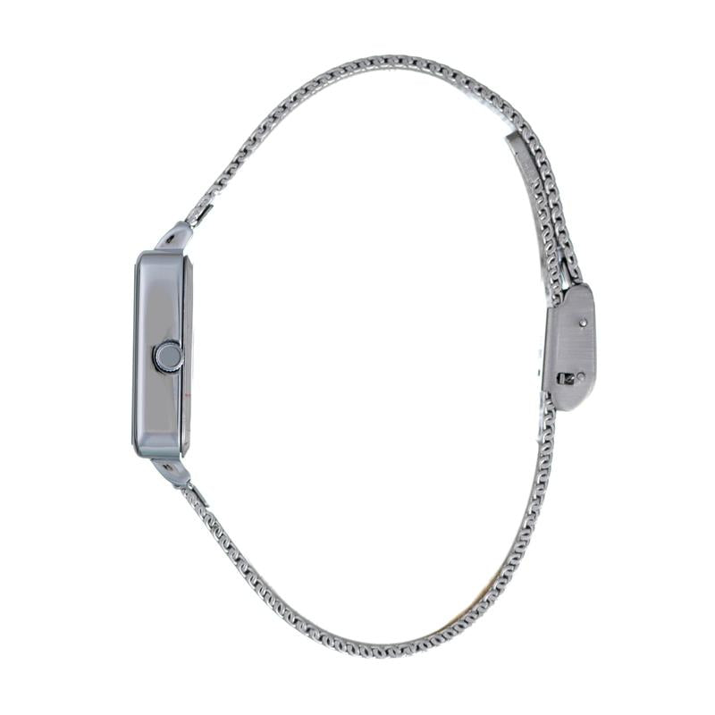Hallmark Silver Ladies Black Dial Watch
