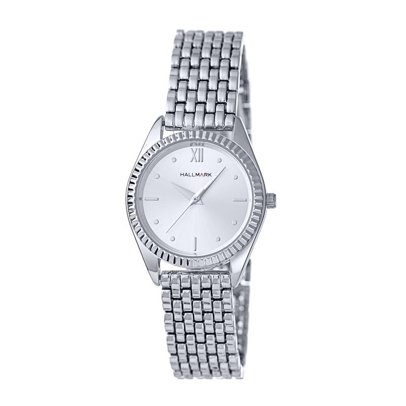 Hallmark Silver Ladies Silver Dial Watch