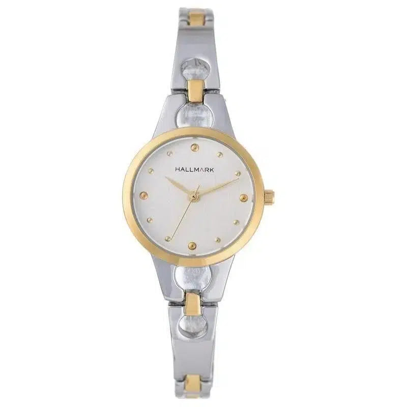 Hallmark Two Tone Bracelet White Dial Ladies Watch