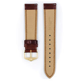 Hirsch ASCOT Calf Watch Strap in GOLDEN BROWN SHINY