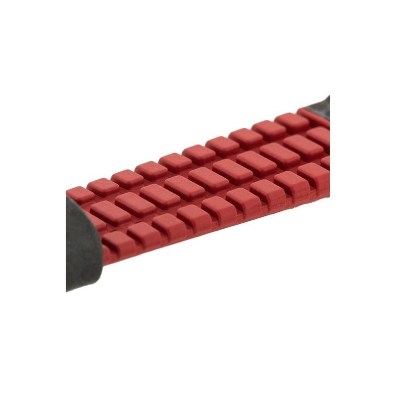 Hirsch AYRTON Carbon Embossed Performance Watch Strap in BLACK / RED